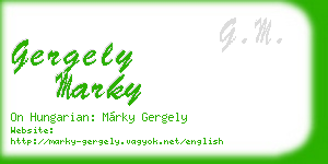 gergely marky business card